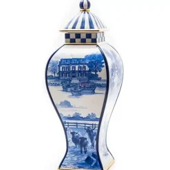 MacKenzie-Childs Royal Toile Large Ginger Jar< Kitchen Storage & Organization