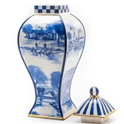MacKenzie-Childs Royal Toile Large Ginger Jar< Kitchen Storage & Organization