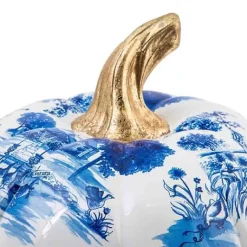 MacKenzie-Childs Royal Toile Large Pumpkin< Pumpkins|The Halloween Shop
