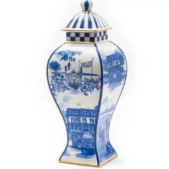 MacKenzie-Childs Royal Toile Small Ginger Jar< Kitchen Storage & Organization