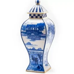 MacKenzie-Childs Royal Toile Small Ginger Jar< Kitchen Storage & Organization