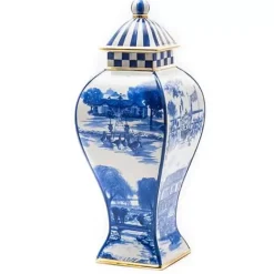 MacKenzie-Childs Royal Toile Small Ginger Jar< Kitchen Storage & Organization
