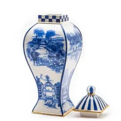 MacKenzie-Childs Royal Toile Small Ginger Jar< Kitchen Storage & Organization