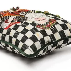 MacKenzie-Childs Scottish Santa Vertical Lumbar Pillow< Holiday|Pillows, Throws, & Cushions