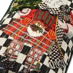 MacKenzie-Childs Scottish Santa Vertical Lumbar Pillow< Holiday|Pillows, Throws, & Cushions