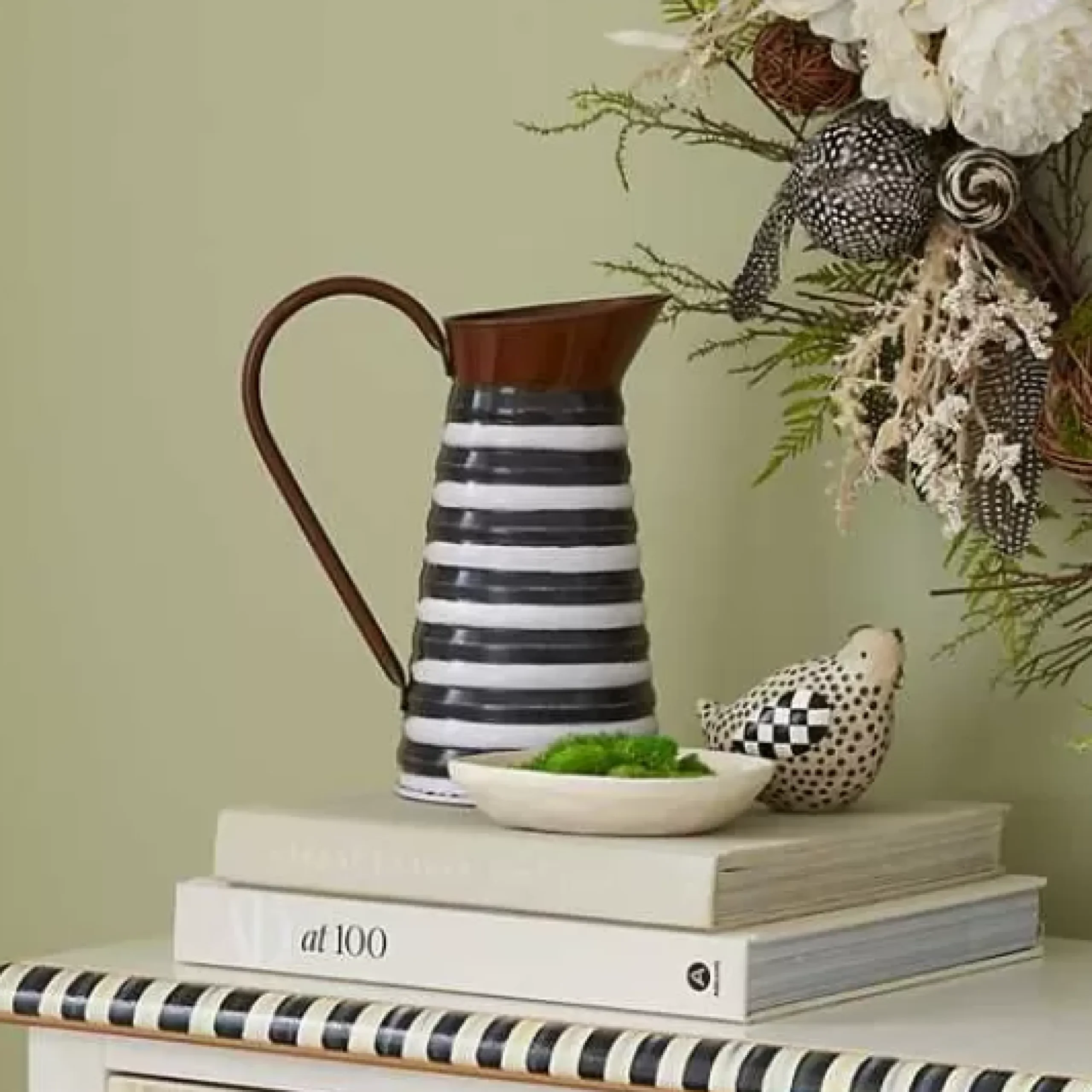 MacKenzie-Childs Show Your Stripes Watering Can< Spring|Outdoor