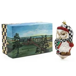MacKenzie-Childs Sleepy Owl Glass Ornament< Holiday