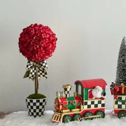 MacKenzie-Childs Small Red Topiary Drop In< Greenery & Florals|Room Accents