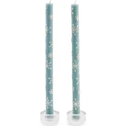MacKenzie-Childs Snowflake Dinner Candles, Set of 2< Holiday|Candles & Fragrances