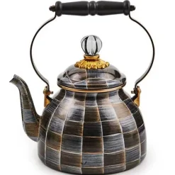 MacKenzie-Childs Sophisticheck 2 Quart Tea Kettle< Fall Entertaining|Tea Kettles