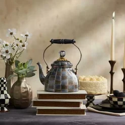 MacKenzie-Childs Sophisticheck 2 Quart Tea Kettle< Fall Entertaining|Tea Kettles