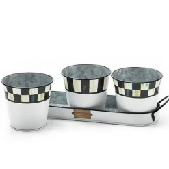 MacKenzie-Childs Spectator Galvanized Herb Pots, Set of 3< Spring|The Fall Shop