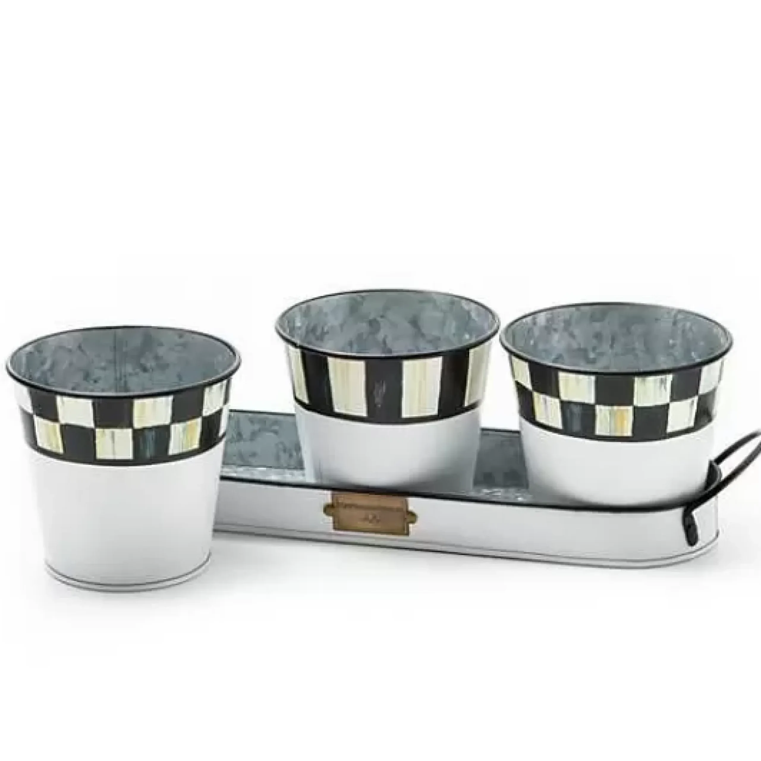 MacKenzie-Childs Spectator Galvanized Herb Pots, Set of 3< Spring|The Fall Shop
