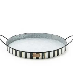 MacKenzie-Childs Spectator Galvanized Serving Trays, Set of 2< Bar Entertaining|Serveware