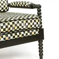 MacKenzie-Childs Spindle Check Outdoor Loveseat< Outdoor|Spring