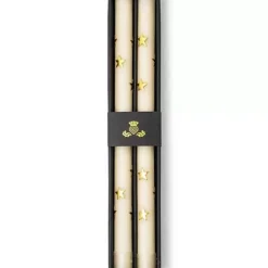 MacKenzie-Childs Stars Gold Dinner Candles, Set of 2< Holiday|Candles & Fragrances
