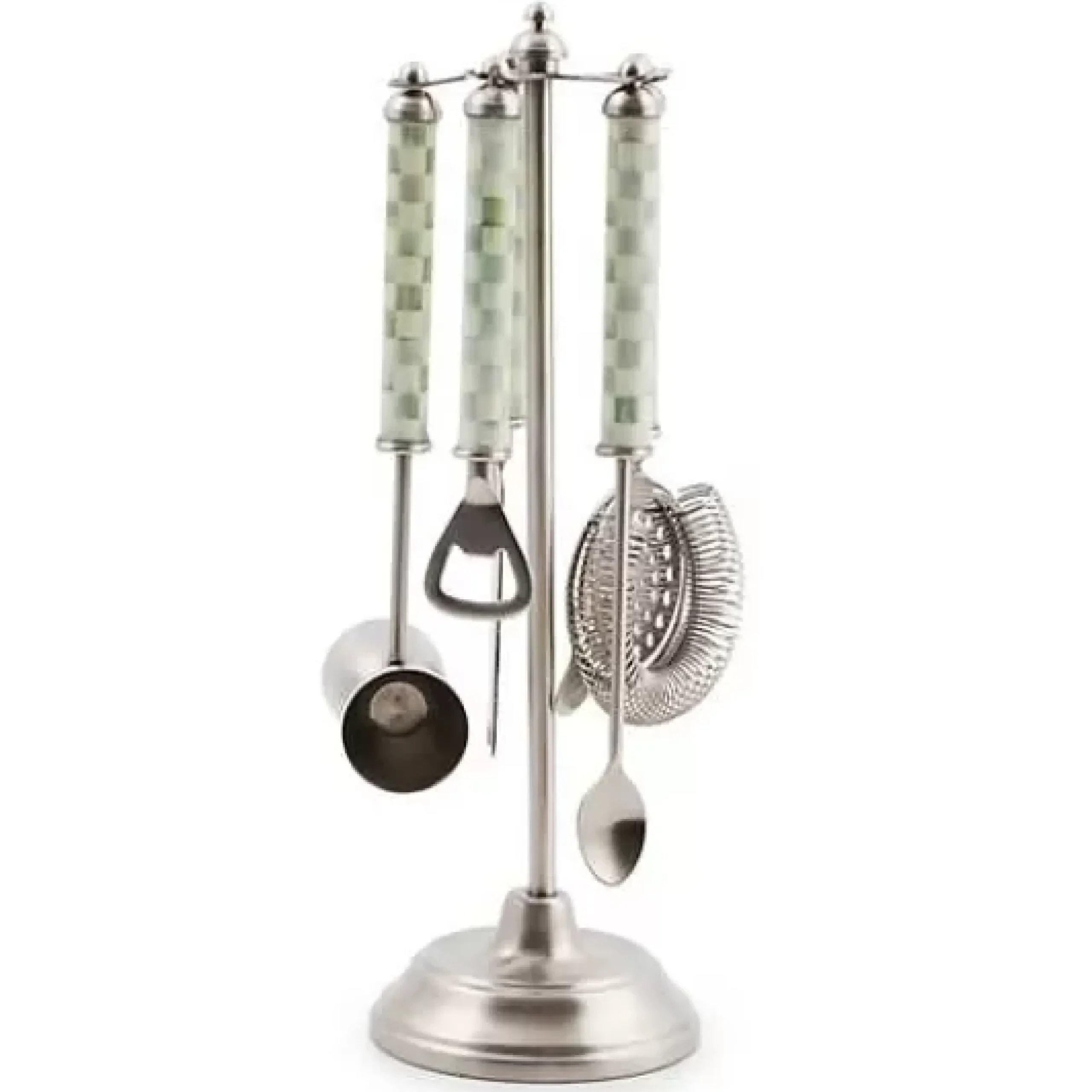 MacKenzie-Childs Sterling Check 3260 Bar Tool Set< Kitchen & Dining Sets|Fall Entertaining