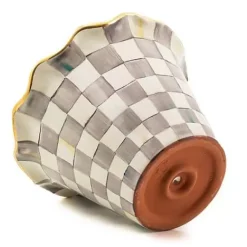 MacKenzie-Childs Sterling Check 8 Ceramic Garden Pot< Spring|The Fall Shop
