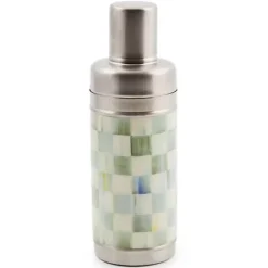 MacKenzie-Childs Sterling Check 3260 Cocktail Shaker< Fall Entertaining|Bar Entertaining