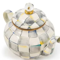 MacKenzie-Childs Sterling Check 4 Cup Teapot< The Coffee Shop|Tea Kettles