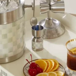 MacKenzie-Childs Sterling Check 3260 Jigger< Fall Entertaining|Bar Entertaining