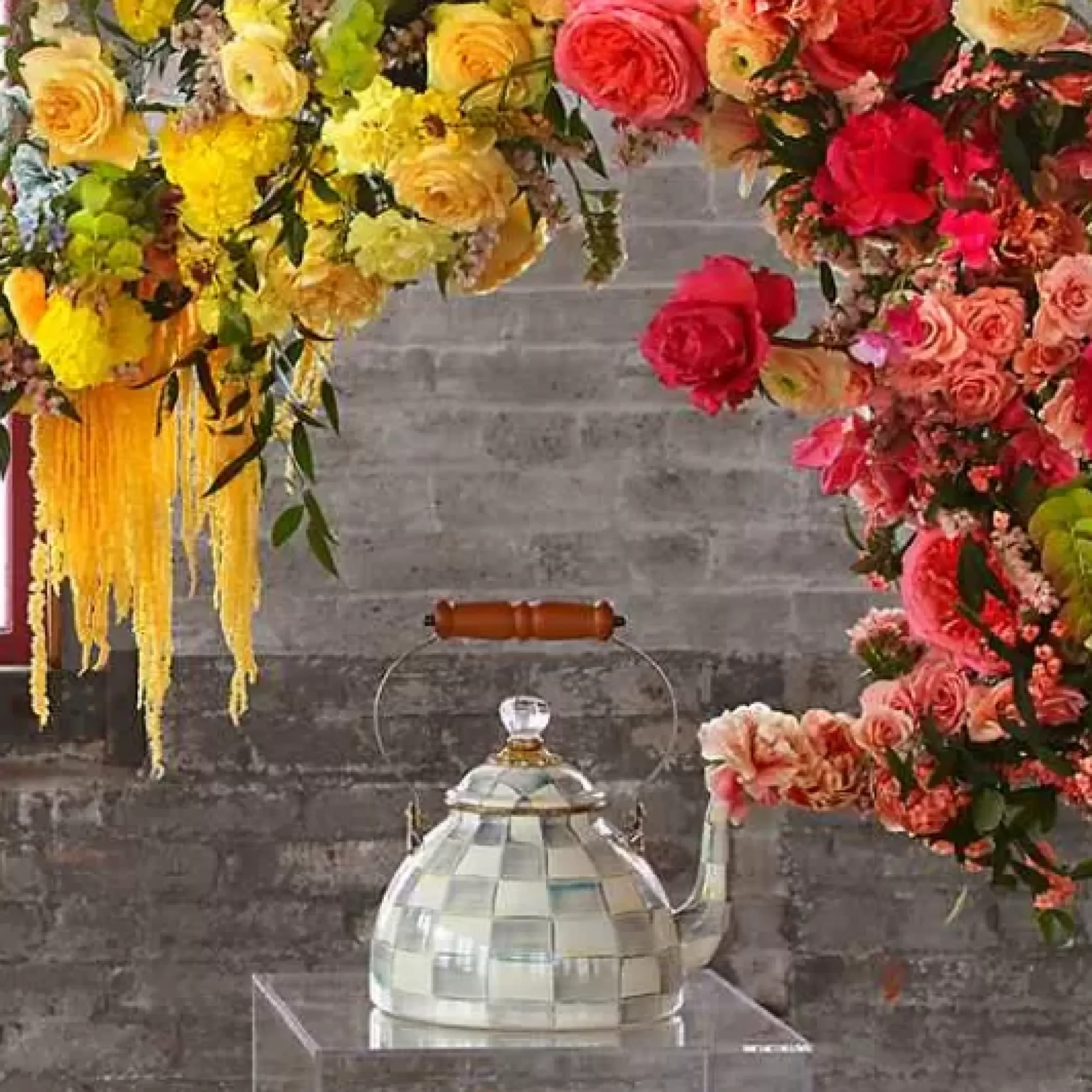MacKenzie-Childs Sterling Check 2 Quart Tea Kettle< The Coffee Shop|Tea Kettles