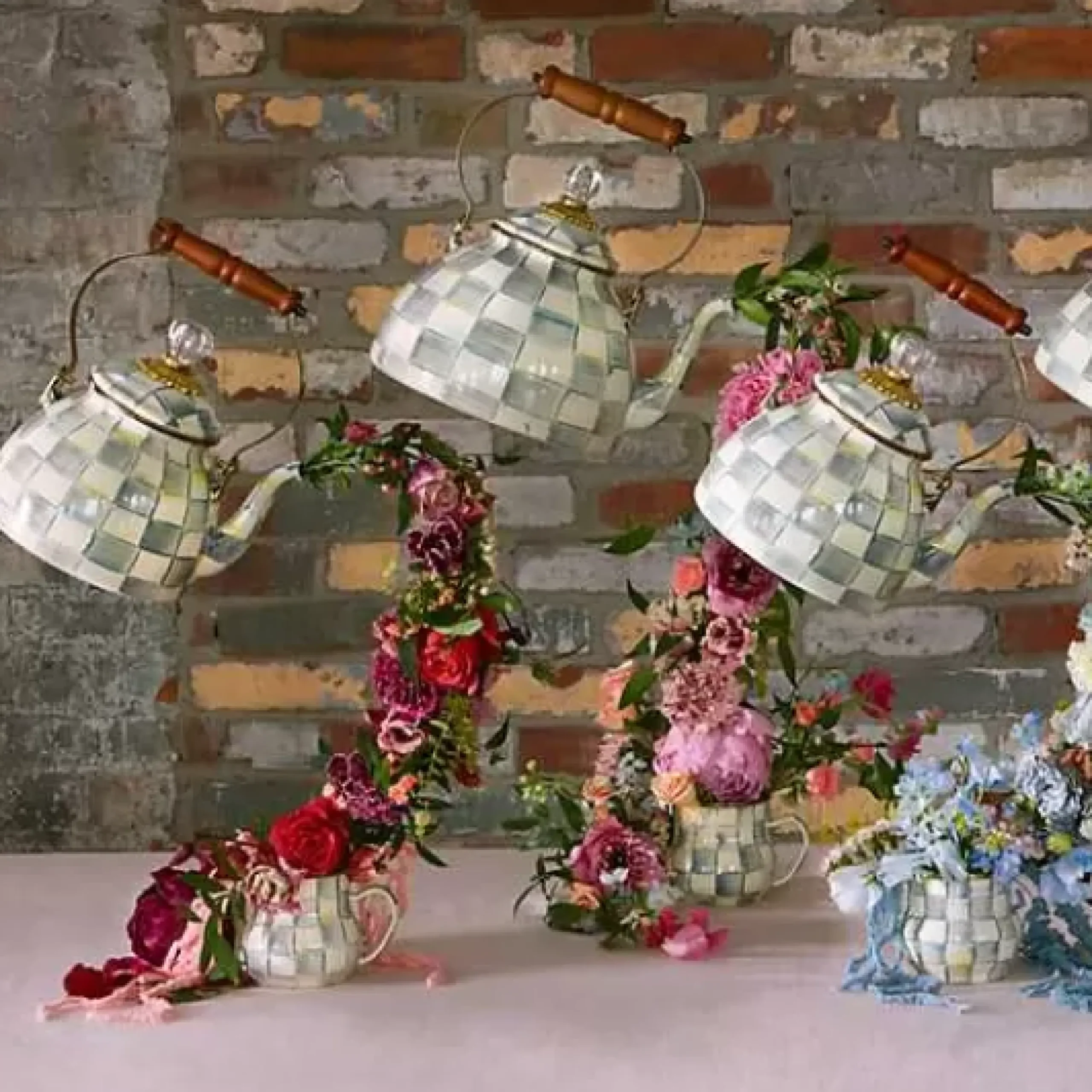MacKenzie-Childs Sterling Check 2 Quart Tea Kettle< The Coffee Shop|Tea Kettles