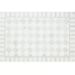 MacKenzie-Childs Sterling Check 2' x 3' Floor Mat< Rugs