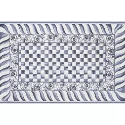 MacKenzie-Childs Sterling Check 5' x 8' Rug< Rugs