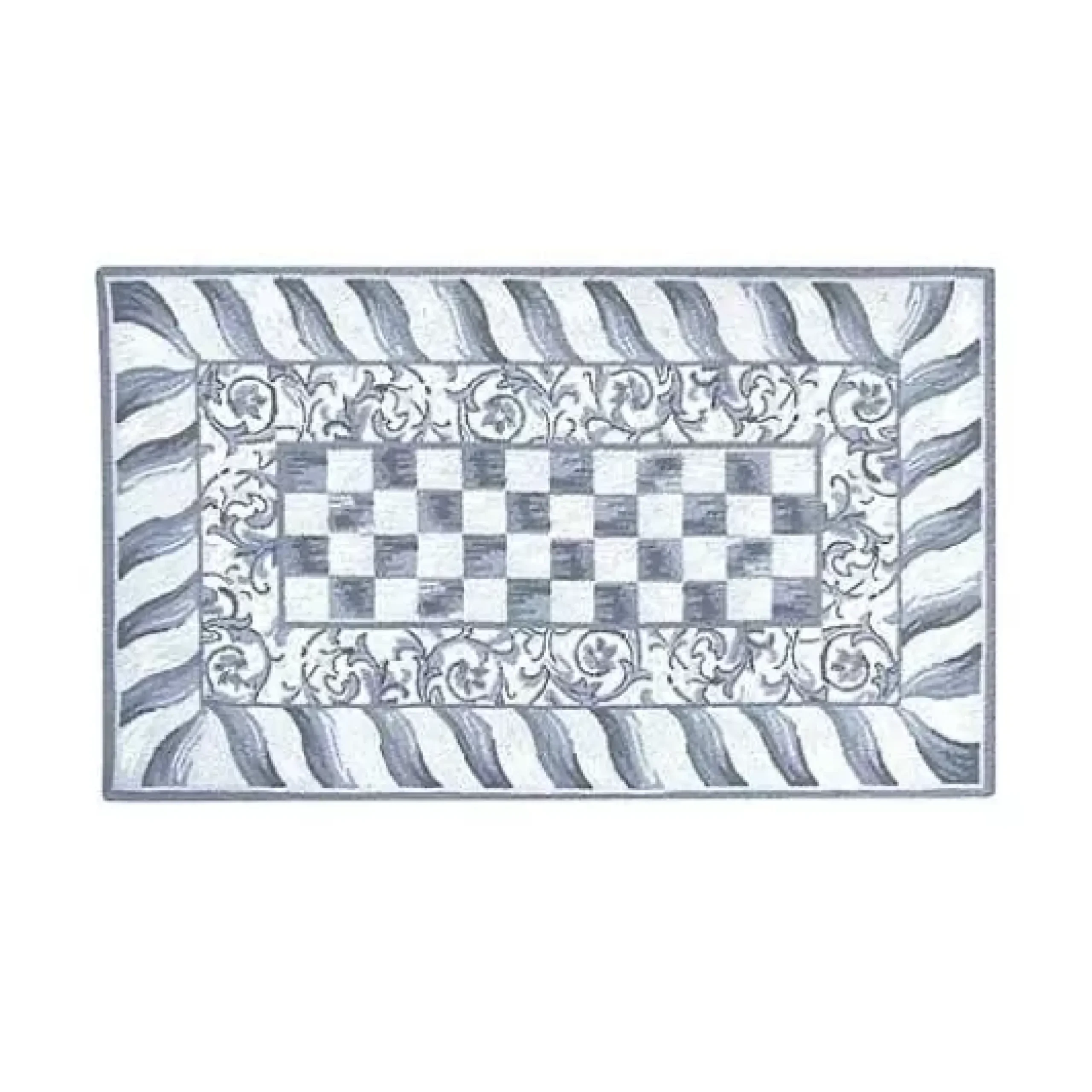 MacKenzie-Childs Sterling Check 3' x 5' Rug< Rugs
