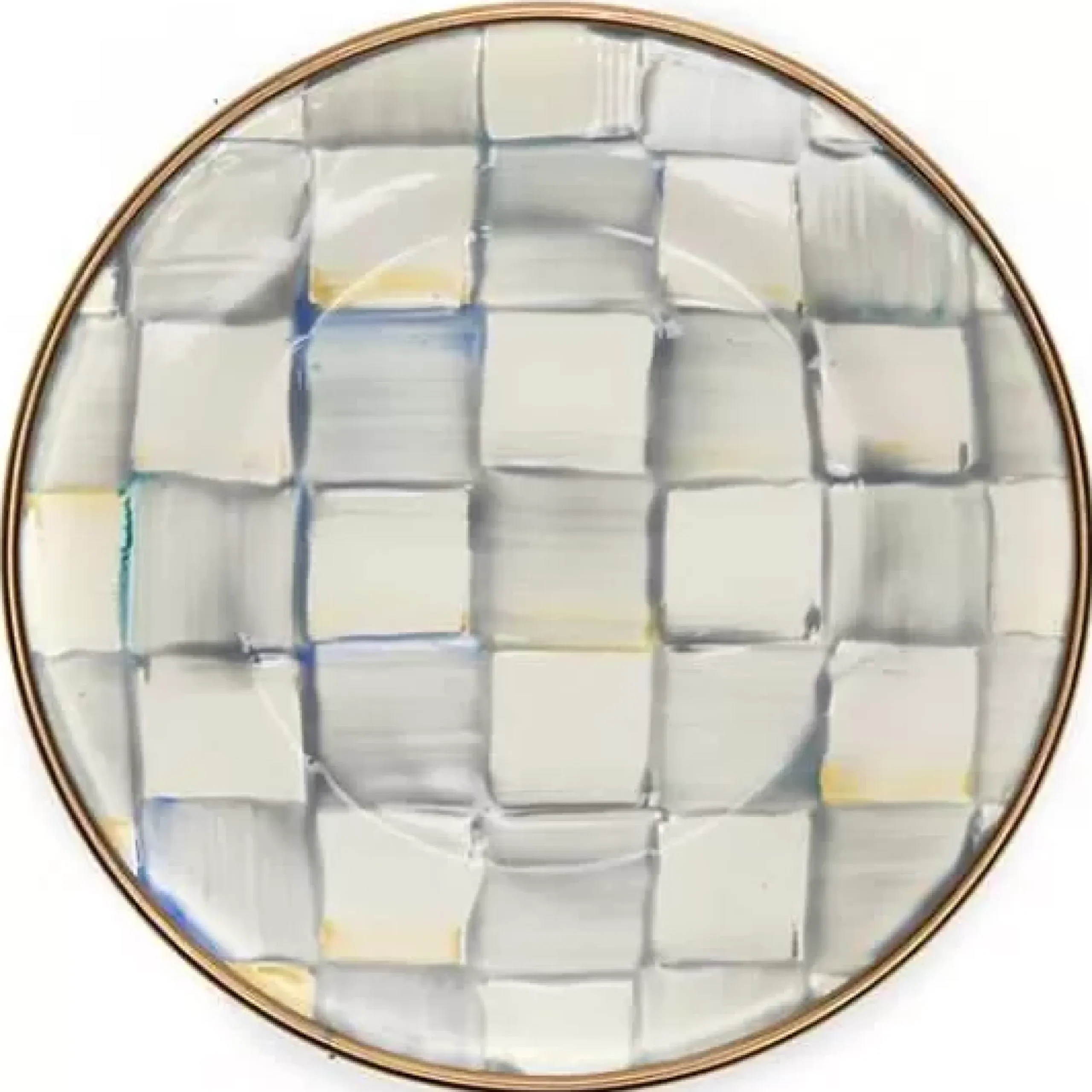 MacKenzie-Childs Sterling Check Appetizer Plates, Set of 4< Bar Entertaining|Serveware