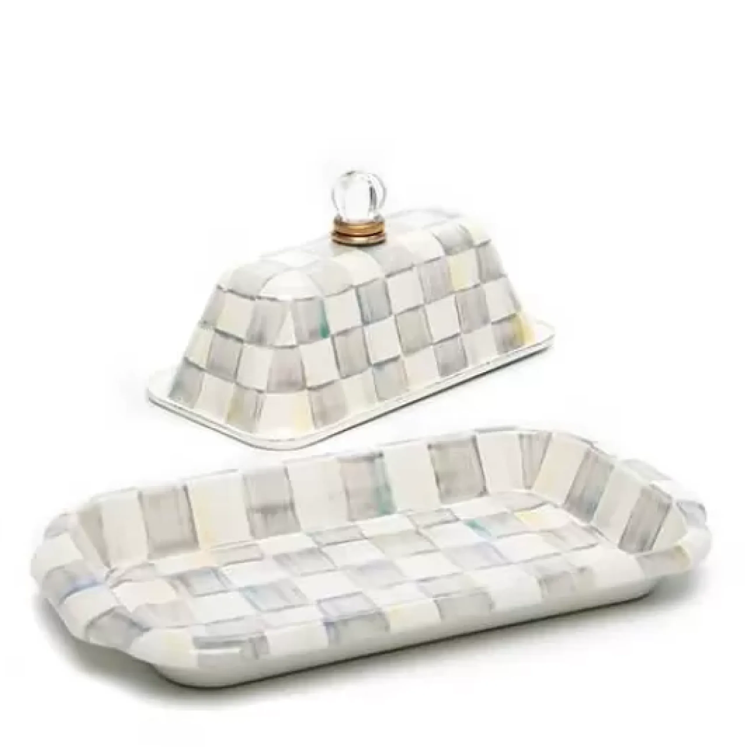 MacKenzie-Childs Sterling Check Butter Box< Fall Entertaining|Kitchen Utensils & Tools