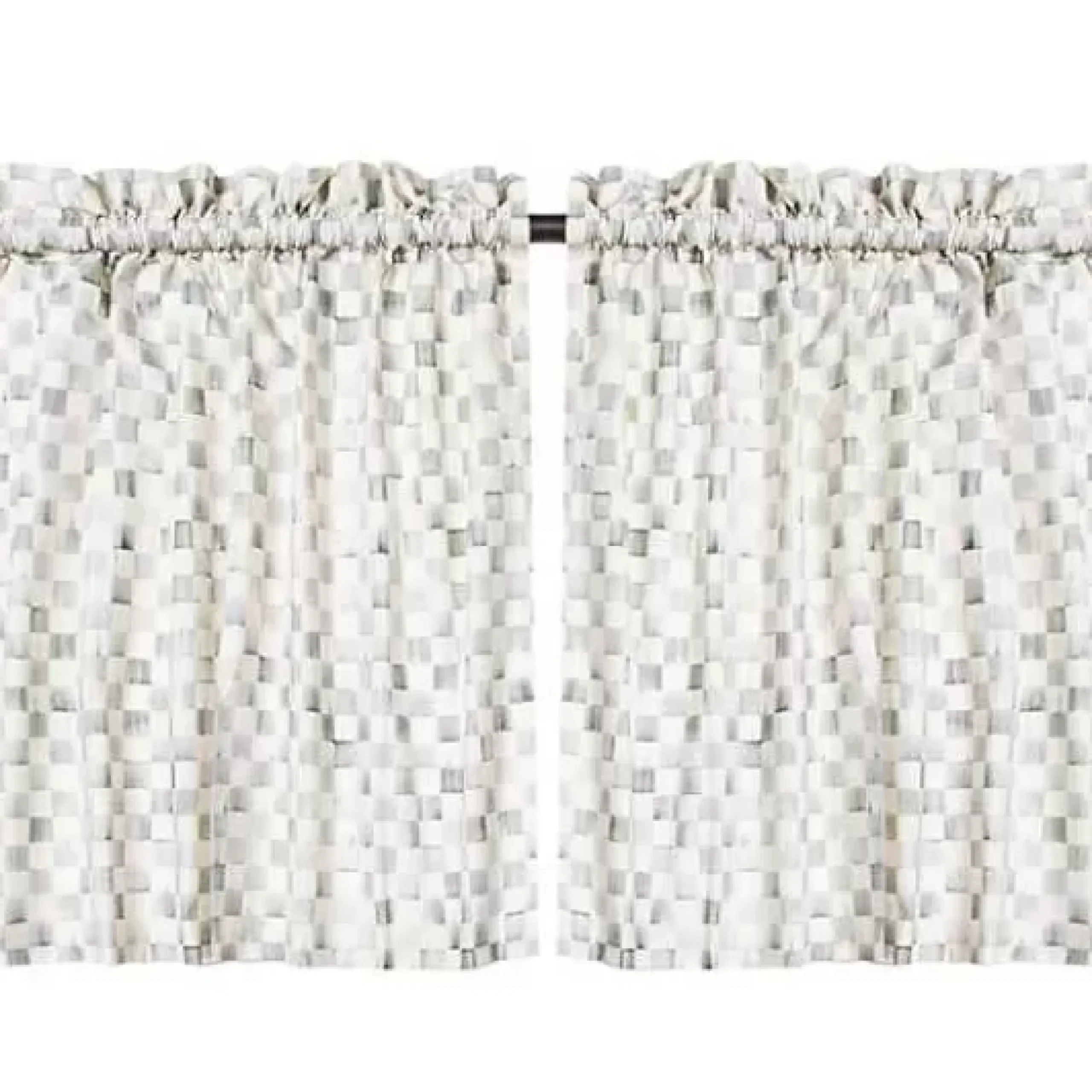 MacKenzie-Childs Sterling Check Cafe Curtains< Room Accents