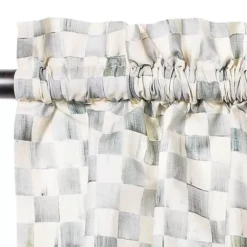MacKenzie-Childs Sterling Check Cafe Curtains< Room Accents