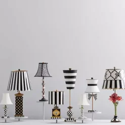 MacKenzie-Childs Sterling Check Candlestick Lamp< Lighting