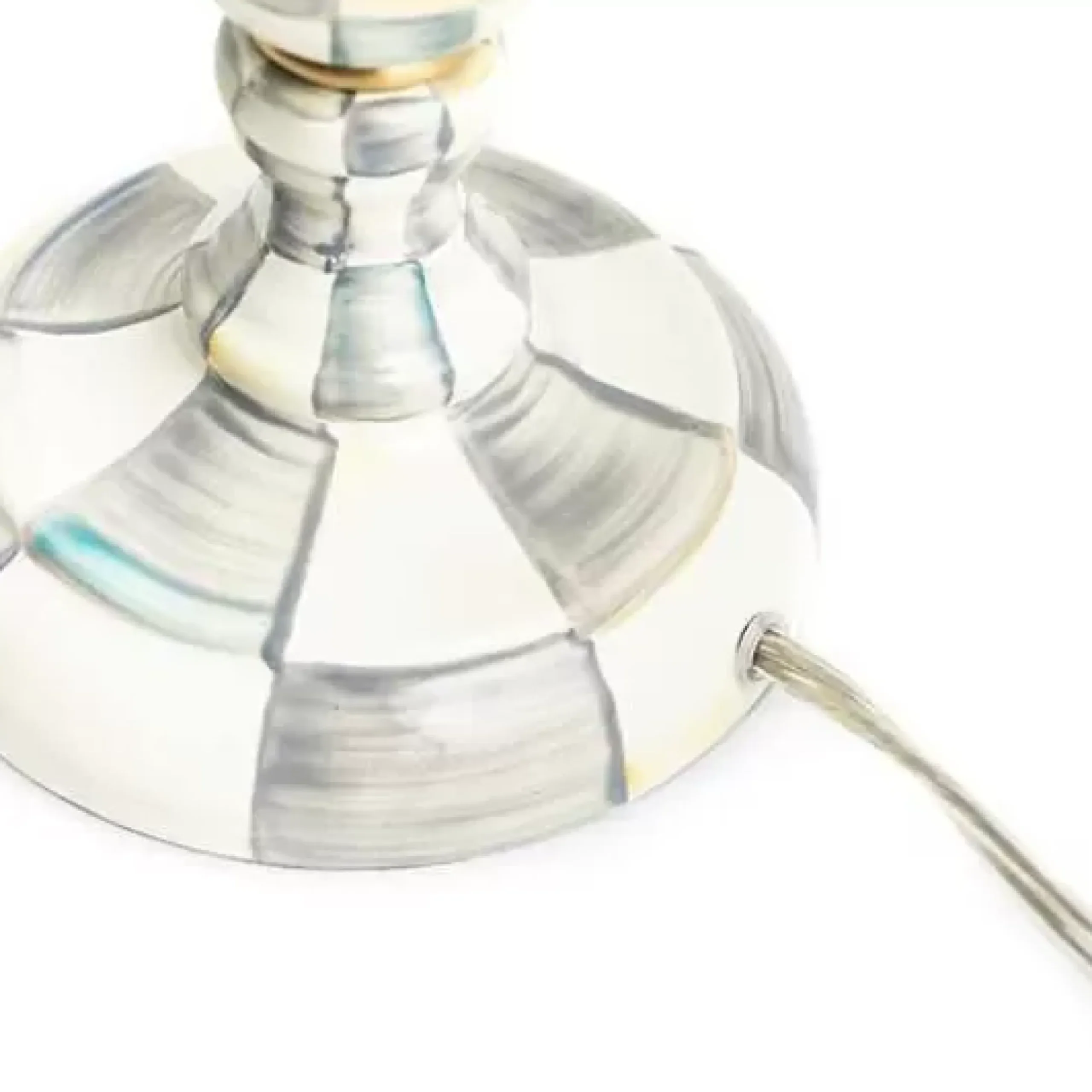 MacKenzie-Childs Sterling Check Candlestick Lamp< Lighting
