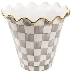 MacKenzie-Childs Sterling Check Ceramic Jumbo Garden Pot< Spring|The Fall Shop