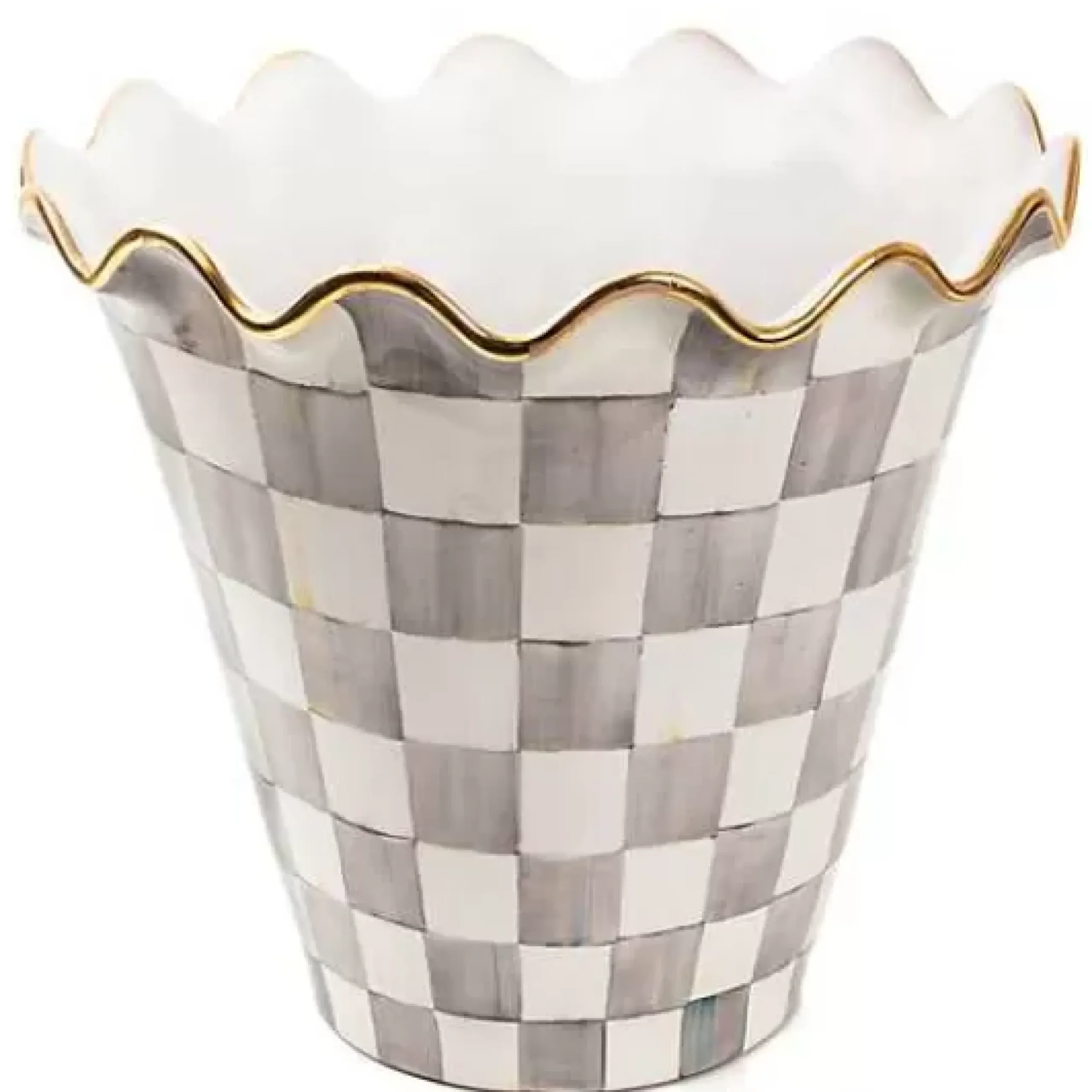 MacKenzie-Childs Sterling Check Ceramic Jumbo Garden Pot< Spring|The Fall Shop