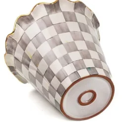 MacKenzie-Childs Sterling Check Ceramic Jumbo Garden Pot< Spring|The Fall Shop