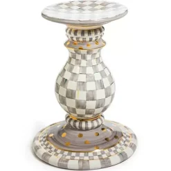 MacKenzie-Childs Sterling Check Ceramic Pedestal Table Base< Dining Room & Kitchen