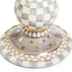 MacKenzie-Childs Sterling Check Ceramic Pedestal Table Base< Dining Room & Kitchen