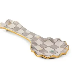 MacKenzie-Childs Sterling Check Ceramic Spoon Rest< Kitchen Utensils & Tools
