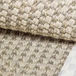 MacKenzie-Childs Sterling Check Chunky Sisal Wool Grey 6' x 9' Rug< Rugs