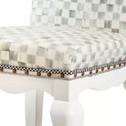 MacKenzie-Childs Sterling Check Counter Stool with Back< Dining Room & Kitchen