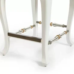 MacKenzie-Childs Sterling Check Counter Stool with Back< Dining Room & Kitchen