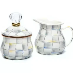 MacKenzie-Childs Sterling Check Creamer< The Coffee Shop|Serveware