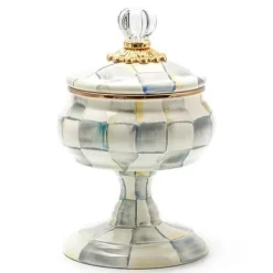 MacKenzie-Childs Sterling Check Curiosity Pot< Bath & Bath Accessories|Room Accents