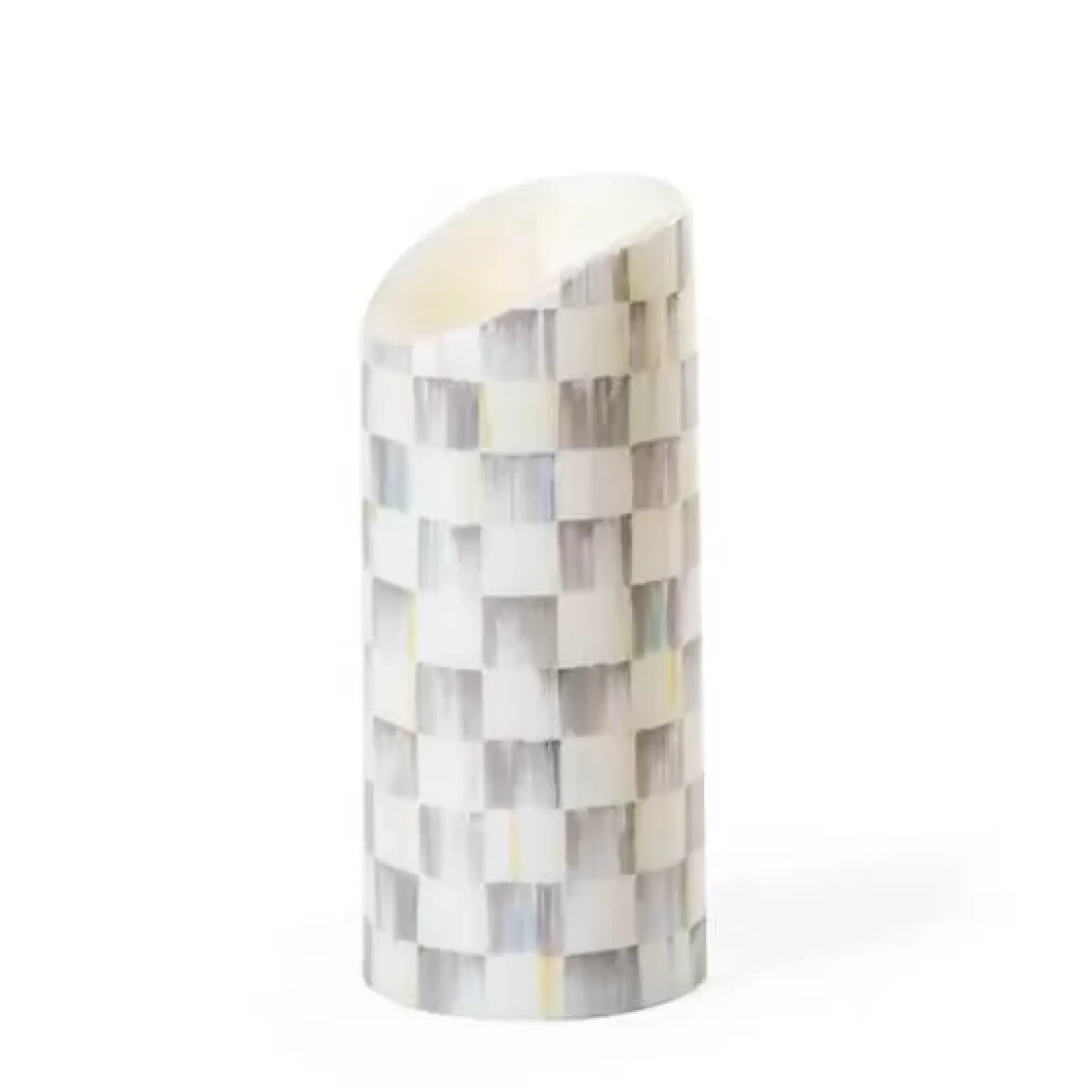 MacKenzie-Childs Sterling Check Flicker 7 Pillar Candle< Candles & Fragrances
