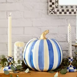 MacKenzie-Childs Sterling Check Flicker Dinner Candles, Set of 2< Holiday|Candles & Fragrances