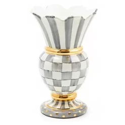 MacKenzie-Childs Sterling Check Great Vase< Room Accents